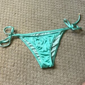 Victoria’s Secret sea foam green blue bikini tie string bottom size small
